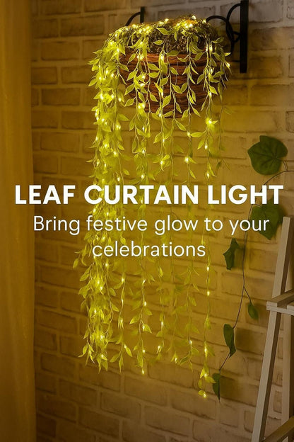 Artificial Leaf Curtain LED String Light Pack of 1 (10 Strings)